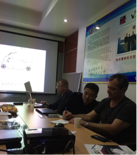 俄羅斯客戶與杭州賽特公司商討emark認證事宜